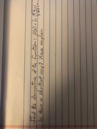 **Problem: Derivative of a Function**

Find the derivative of the function: 

\[ f(x) = \ln \left( \sqrt{3x^2 - 7x} \right) \]

Is there a shortest way? Please explain.