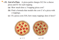 A pizza parlor has 7 toppings available discrete