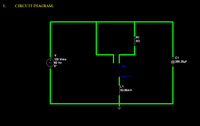 I.
CIRCUIT DIAGRAM.
R1
$50
C1
120 Vrms
n 60 Hz
=265.25µF
o sw
Key = A
(L1
353.05m H
