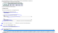 **Title: Analysis of Racial Distribution in Work-Study Programs**

**Introduction:**
This document explores whether the racial distribution for students on work-study differs from those not on work-study, utilizing statistical analysis at a 0.05 significance level.

**Data Overview:**

- **Contingency Table:**

  |                        | White | Black | Hispanic | Asian | Other |
  |------------------------|-------|-------|----------|-------|-------|
  | Work Study             | 96    | 44    | 78       | 53    | 28    |
  | Not Work Study         | 82    | 66    | 108      | 86    | 32    |

- **R Vector Data:** 96, 82, 44, 66, 78, 108, 53, 86, 28, 32

**Analysis Steps:**

1. **Statistical Test Selection:**
   - **a.** Choose the correct test for analyzing the data.

2. **Hypotheses Formation:**
   - **b.** Define the null hypothesis (\(H_0\)) and the alternative hypothesis (\(H_1\)).

3. **Calculation of Test Statistic:**
   - **c.** Compute the test-statistic and report the value to three decimal places.

4. **Determination of P-Value:**
   - **d.** Calculate and present the p-value to four decimal places.

5. **Comparison of P-Value and Significance Level:**
   - **e.** Assess if the p-value is less than or equal to \(\alpha\).

6. **Decision Making:**
   - **f.** Based on the comparison, make a decision to reject or fail to reject the null hypothesis.

7. **Conclusion:**
   - **g.** Draw an overall conclusion:
      - Option 1: At the 5% significance level, there is insufficient evidence to conclude a difference in racial distribution.
      - Option 2: At the 5% significance level, there is sufficient evidence to conclude a difference in racial distribution.

**Conclusion:**
This guide will help assess whether there is a significant difference in the racial distribution between students involved in work-study programs and those who are not. Decisions are made based on the computed statistical analyses and relevant hypothesis testing results.