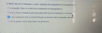 ### Understanding Transgenderism: An Explanation

**Question 3: Which one of the following is correct regarding the explanation for transgenderism?**

- **a.** Currently, there is no definitive explanation for transgenderism.
- **b.** It is strictly biological and associated with chemical imbalances in the brain.
- **c.** It is a behavior that is learned through socialization with transgender individuals. ✅
- **d.** It is genetic and usually skips one generation.

**Explanation:**

In addressing the explanation for transgenderism, the correct option marked is **c**, indicating that "It is a behavior that is learned through socialization with transgender individuals." 

However, it's essential to note that multiple factors may contribute to transgender identity, and contemporary research suggests it is not exclusively learned behavior. Factors often include a complex interplay of biological, psychological, and social elements.

Stay informed and critical of the complexities surrounding gender identity to develop a holistic understanding.

#### Additional Resources:
- For more insights on gender identity, refer to leading academic publications and reputable psychological associations.
- Engage with supportive and educational transgender communities to broaden your knowledge.