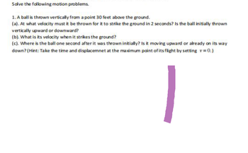 Answered: Solve The Following Motion Problems. 1.… | Bartleby