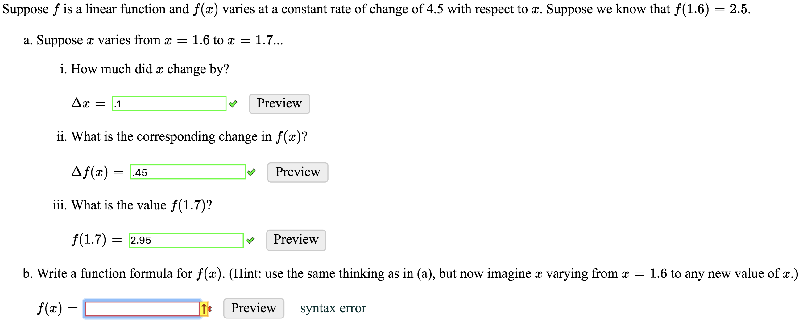 Answered: Suppose F Is A Linear Function And F(x)… | Bartleby