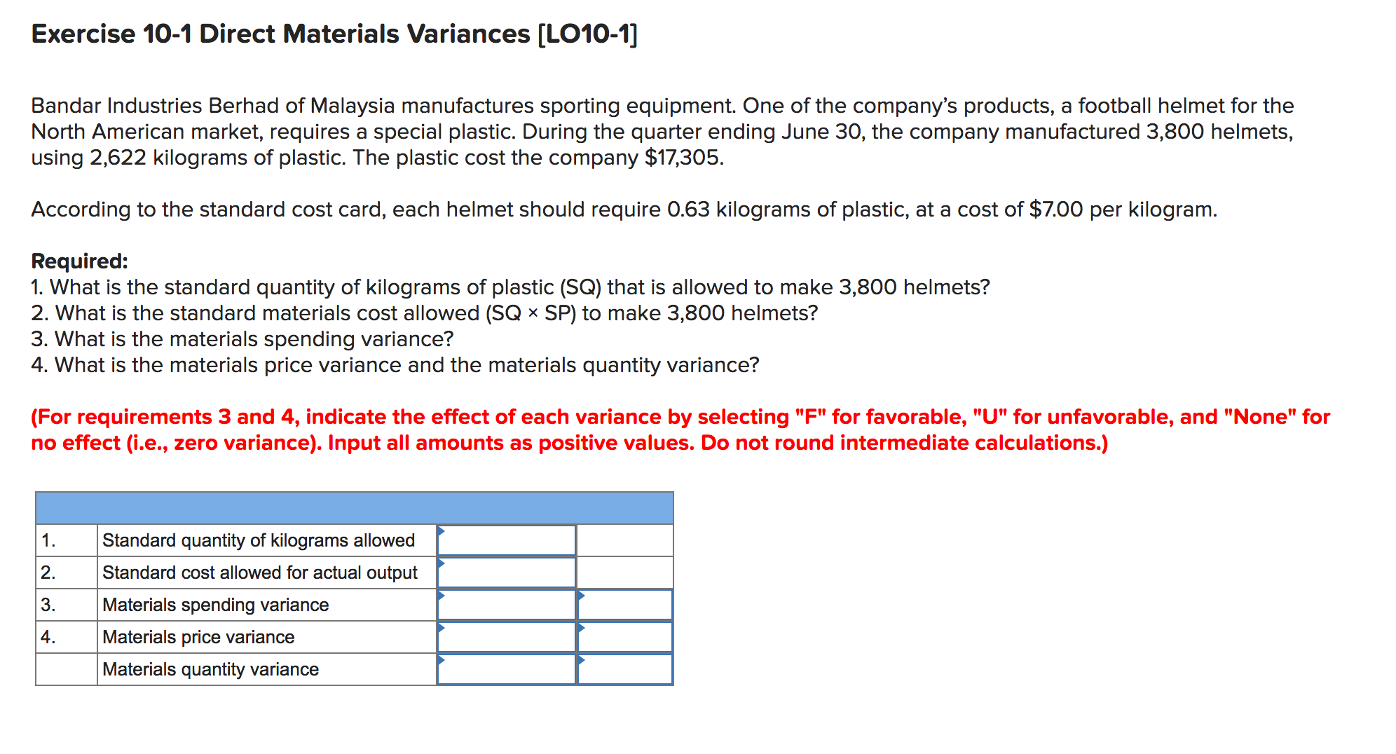 reasons for material price variance