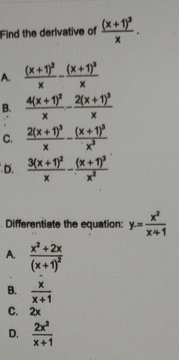 derivative of x x 1