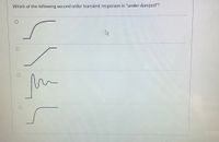 Which of the following second order transient responses is "under damped"?
