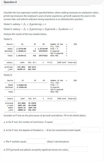 Answered Consider The Two Regression Models… Bartleby