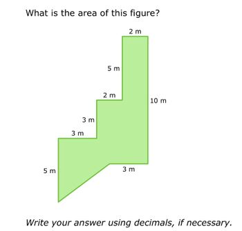 Answered: What is the area of this figure? 5 m 3… | bartleby