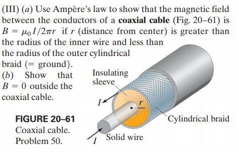 (III) (a) Use Ampère's law to show bartleby