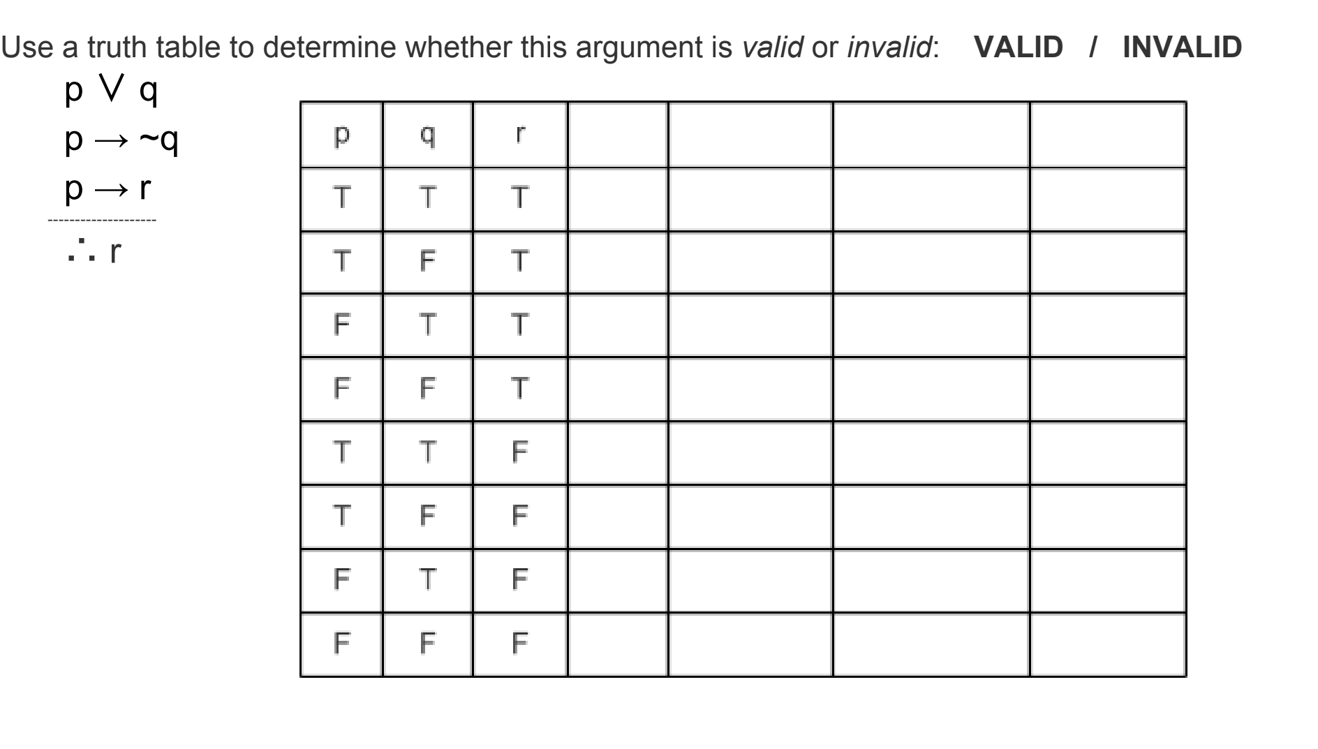 answered-use-a-truth-table-to-determine-whether-bartleby