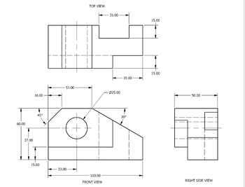 Answered: Draw the principal views on the left… | bartleby