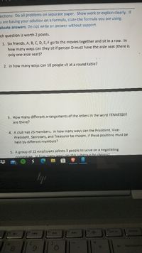 Answered: 4. A Club Has 25 Members. In How Many… | Bartleby