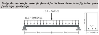 Answered: : Design the steel reinforcement for… | bartleby