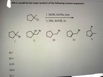 Answered: What Would Be The Major Product Of The… | Bartleby