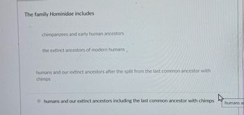 Answered: The family Hominidae includes | bartleby