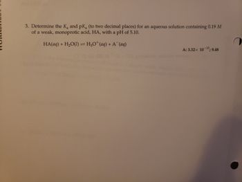 Answered: 3. Determine The K₂ And PK₂ (to Two… | Bartleby