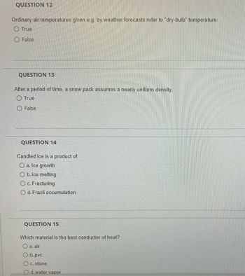 Answered: QUESTION 12 Ordinary Air Temperatures… | Bartleby