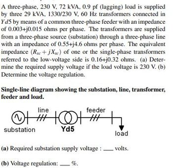 Answered: A three-phase, 230 V, 72 kVA, 0.9 pf… | bartleby