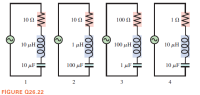 10 Ω
10 Ω
100 Ω
1Ω
10 μ
1 μΗ,
100 μΗ
10 μΗ
10 μF
100 μF
1 μF
10 μF1
1
2
3
4
FIGURE Q26.22
