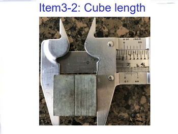 Item3-2: Cube length
0.01 INCH
05
0
0.1
.3.4.5.6.7
4
mm