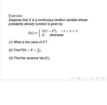 Answered: Exercise Suppose That X Is A Continuous… | Bartleby