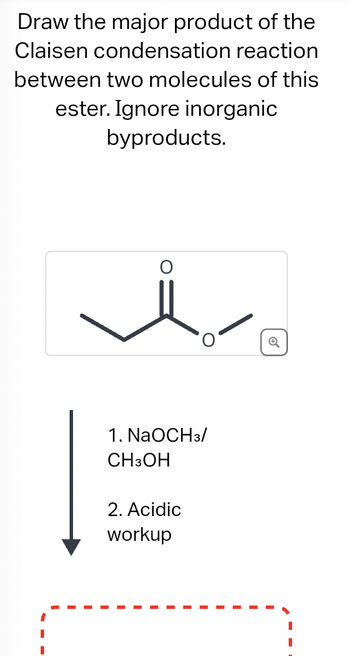 Answered: Draw the major product of the Claisen… | bartleby