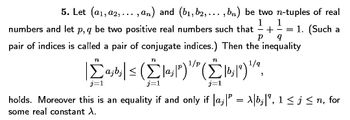 Answered: 5. Let (α1,α2,...,ân) and… | bartleby