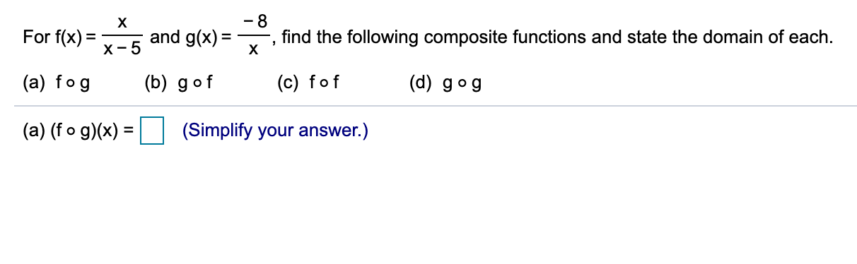 Answered: - 8 Find The Following Composite… | Bartleby