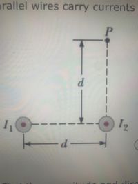 arallel wires čarry currents
d.
I2
diro
