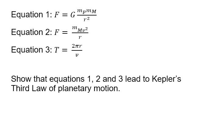 Keplers Third Law Of Planetary Motion 8672