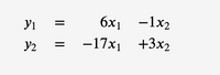 yi
6x1 -1x2
y2
-17х1 +3х2
IL||
