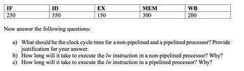 Answered: Recall That The Clock Cycle Time In A… | Bartleby