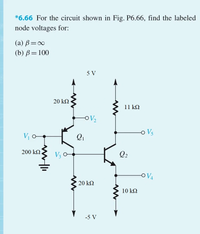 Answered: *6.66 For The Circuit Shown In Fig.… | Bartleby