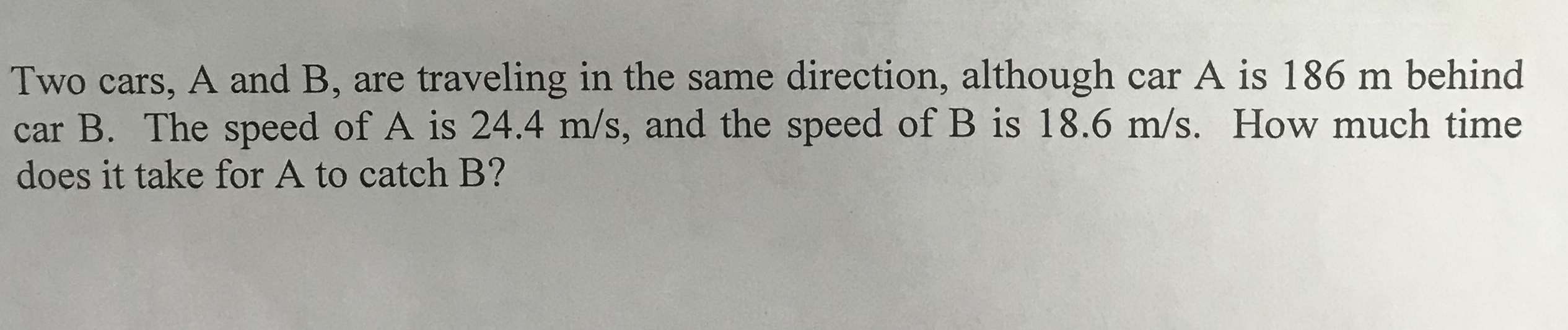 Answered: Two Cars, A And B, Are Traveling In The… | Bartleby