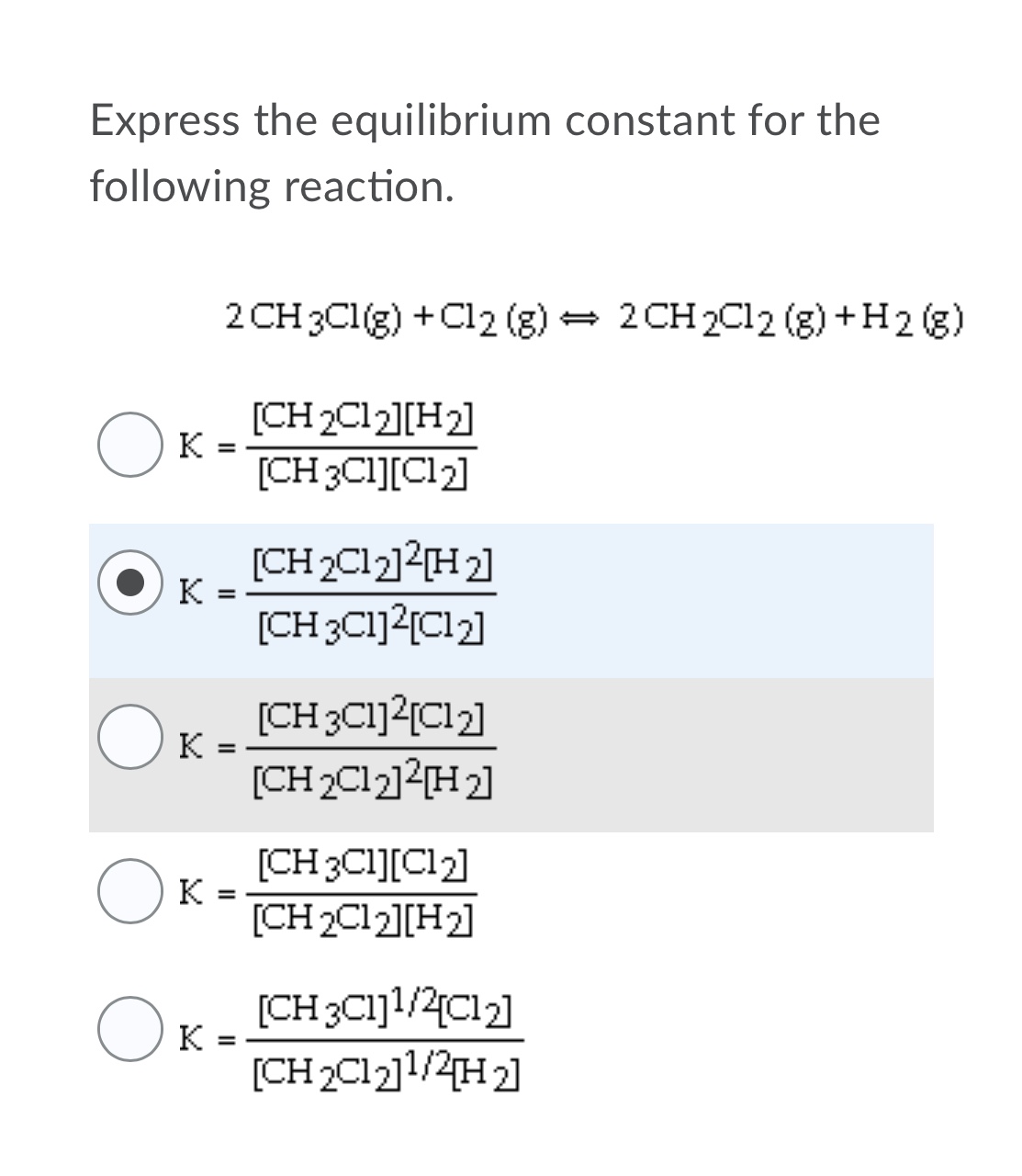 Answered: Express The Equilibrium Constant For… | Bartleby