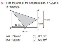 Answered: 6. Find the area of the shaded region,… | bartleby