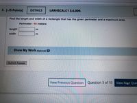 How To Find The Length and Width of a Rectangle Given The Perimeter 