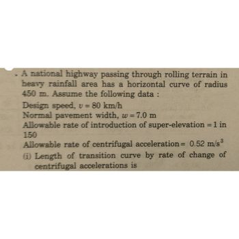 Answered: Suppose the rated speed of a highway…