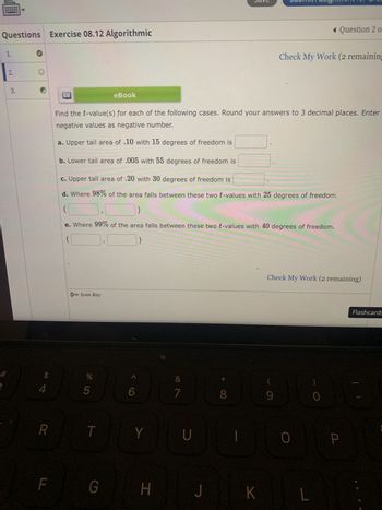 Answered: Find The T-value(s) For Each Of The… | Bartleby