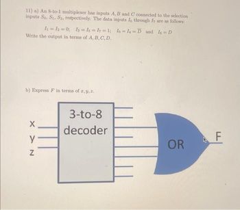 Answered: 11) A) An 8-to-1 Multiplexer Has Inputs… | Bartleby