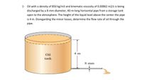 Answered: 1- Oil With A Density Of 850 Kg/m3 And… | Bartleby