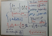 Ap
6.
le
e
Lnb
e
C3
Jx-9
dx =-
2]
U= x²-q
du=2xdx-el dx= du
-늘 Lnl x-9 +c
