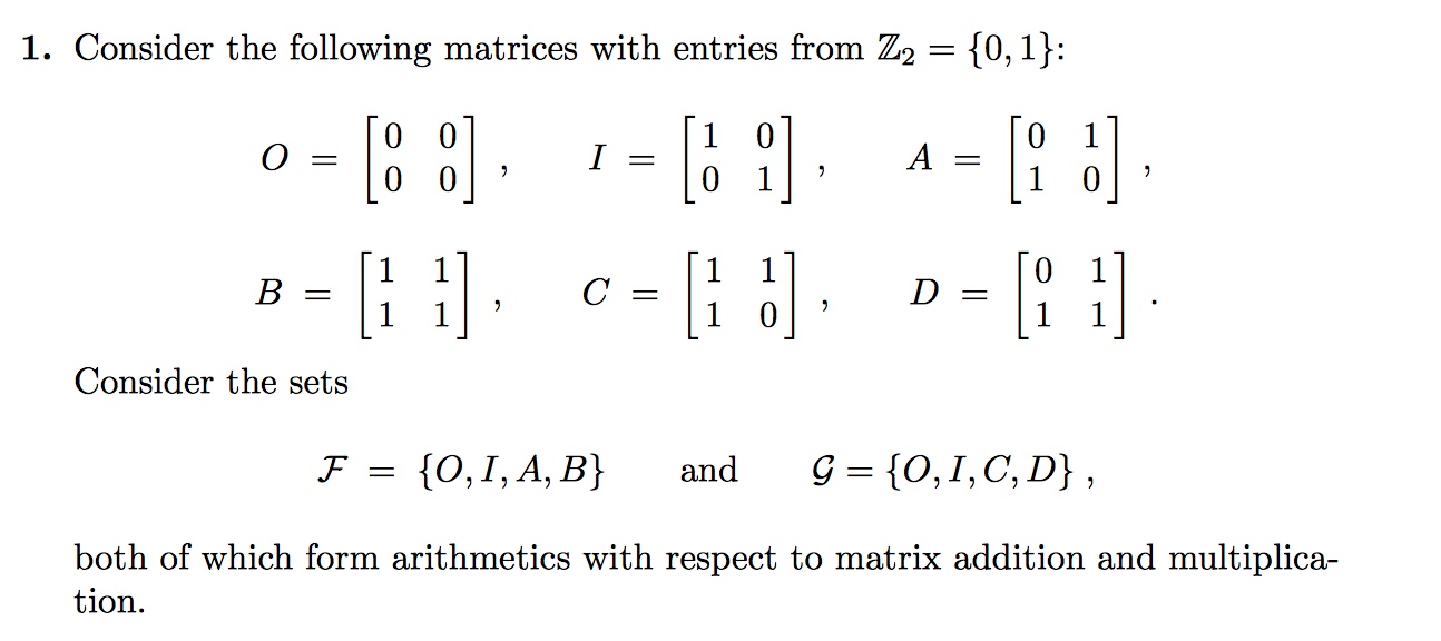 Answered 1 Consider The Following Matrices With Bartleby 5197