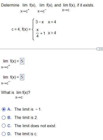 Answered: Determine lim f(x), lim f(x), and lim… | bartleby