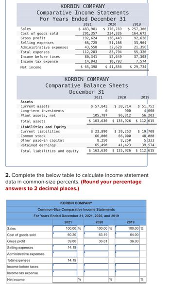 Answered: 2. Complete The Below Table To… | Bartleby