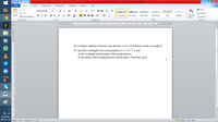 Document1 - Microsoft Word (Product Activation Failed)
File
Home
Insert
Page Layout
References
Mailings
Review
View
a ?
% Cut
A Find -
- 11
-
=。三,年 外T
Calibri (Body)
A A
Aa
Aal
AaBbCcDc AaBbCcDc AaBbC AaBbCc AaB AaBbCcL
E Copy
Сopy
a Replace
B I U - abe x, x
ab
A
I Normal
Paste
I No Spaci. Heading 1
Heading 2
Title
Subtitle
Change
Format Painter
Styles - Select -
Clipboard
Font
Paragraph
Styles
Editing
• 2:1: 1:
| 3:1' 4: ·5.1 6.1:7 l:8: 1'9 ' 10: 1 '11: 1'12 :L·13:1' 14:' 15. LA:L 17:L · 18.
In a Compton scattering of photons from electrons at rest, if the photons scatter at an angle of
45° and if the wavelength of the scattered photons is 9 × 10¬13 m, find
(a) the wavelength and the energy of the incident photons,
(b) the energy of the recoiling electrons and the angle at which they recoil.
W
01:44 PM
2022-03-30
Page: 1 of 1
Words: 0
B I E E E 90% e
14 • I ·13• I ·12• 1 ·11• 1 ·10 • 1 • 9 • 1 •8 | ·7· | '6•| •5 · | •4• | •3•|•2 | ·1:|•| : | :1 •l:2 D
