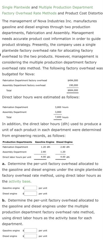 the main advantage of the plantwide overhead rate method is: