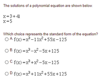 Answered: The solutions of a polynomial equation… | bartleby