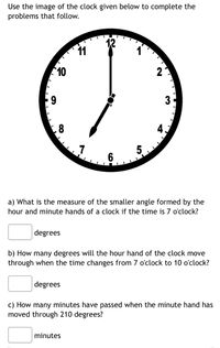 Answered: Use The Image Of The Clock Given Below… | Bartleby