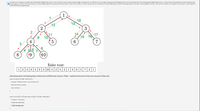 A An Euler tour of a graph is a path that traverses each edge exactly once. In the context of a tree, we say that each edge is bidirectional, so the Euler tour is the path along the tree that begins at the root and ends at the root, traversing each edge exactly twice – once to enter the subtree at the other endpoint and
% once to leave it. You can think of an Euler tour as just beinga depth first traversal where we return to the root at the end. In other words, Euler tour traversal of a tree is defined as a way of traversing tree such that each node is added to the tour when we visit it (either moving down from parent or returning from
child). See the following example.
1
18
13
12
2
3
17
15
6
10
4
3
8
(10)
Euler tour:
1
2|4
8 4 | 9
4 |10| 4 | 2 | 5 | 2| 1
36 3
7
3| 1
Add missing code for the following helper method eulerTour(TNode node, ArrayList <TNode> nodeOrder) that starts the Euler tour traversal at TNode node
public ArrayList <TNode> eulerTour() {
ArrayList <TNode> answer = new ArrayList<>);
eulerTour(root((), answer);
return answer;
}
public void eulerTour(TNode node, ArrayList <TNode> nodeOrder) {
if (node == null) return;
nodeOrder.add(node);
I/ Add missing code
}
